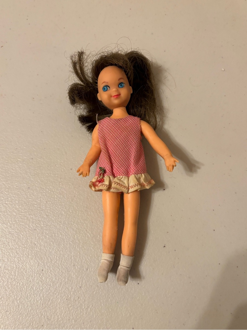 Vintage Mattel Tutti Doll in Red Dress